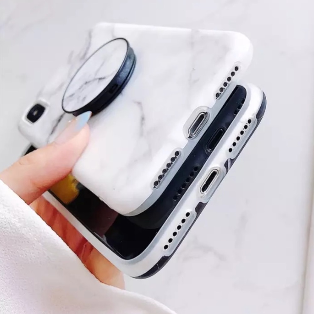 LAST 1! iPhone XR White Marble Grip Phone Case - Picture 3 of 4